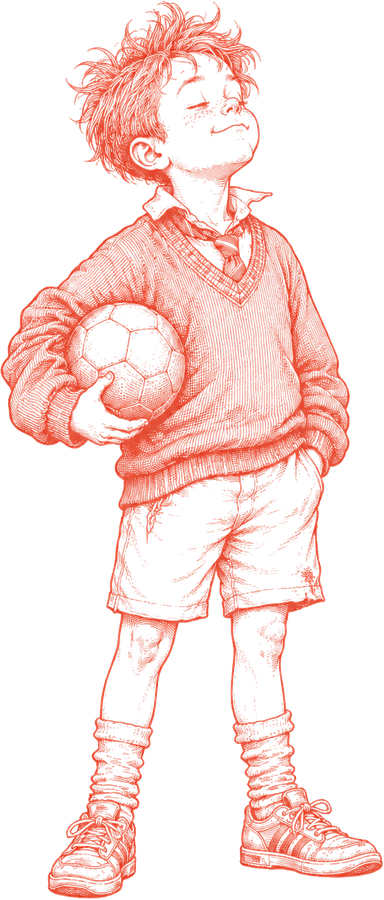 Decorative Street Urchin line art