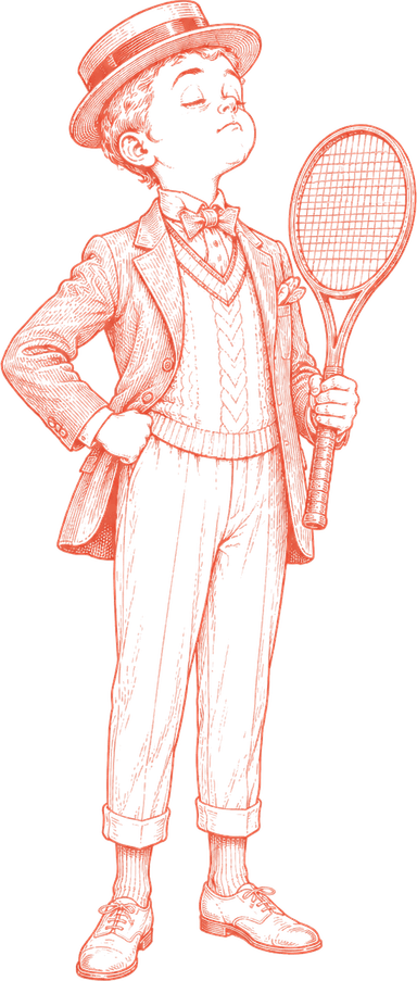 Decorative Respectable Child line art
